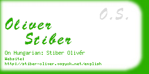oliver stiber business card